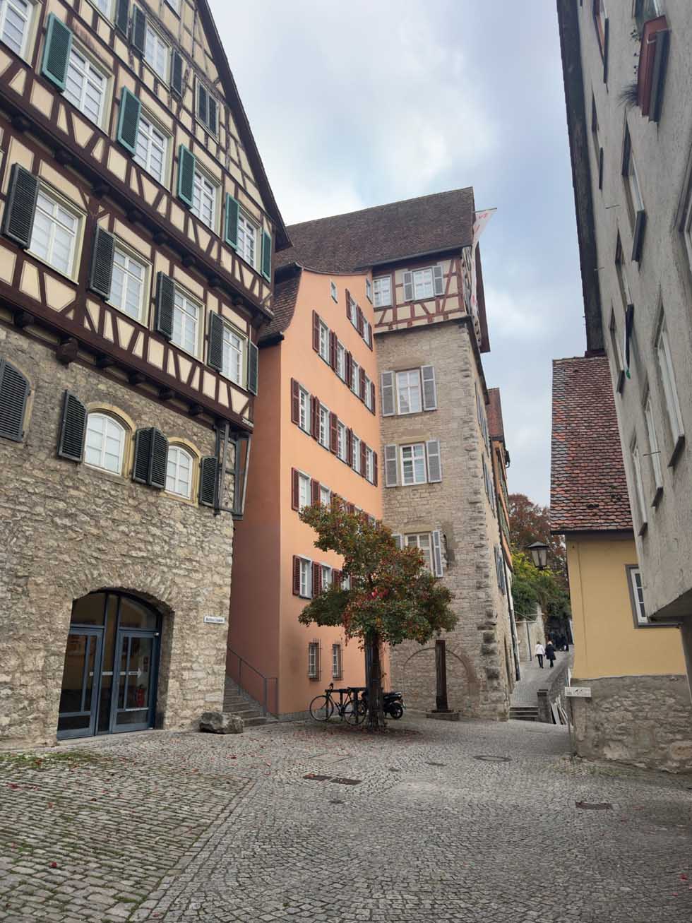 Malerische Gasse in der Altstadt von Schwäbisch Hall