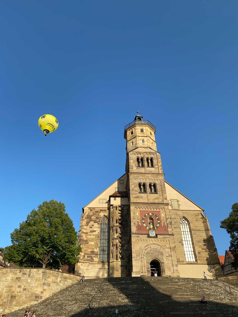 Kirche St. Michael mit großer Freitreppe in Schwäbisch Hall