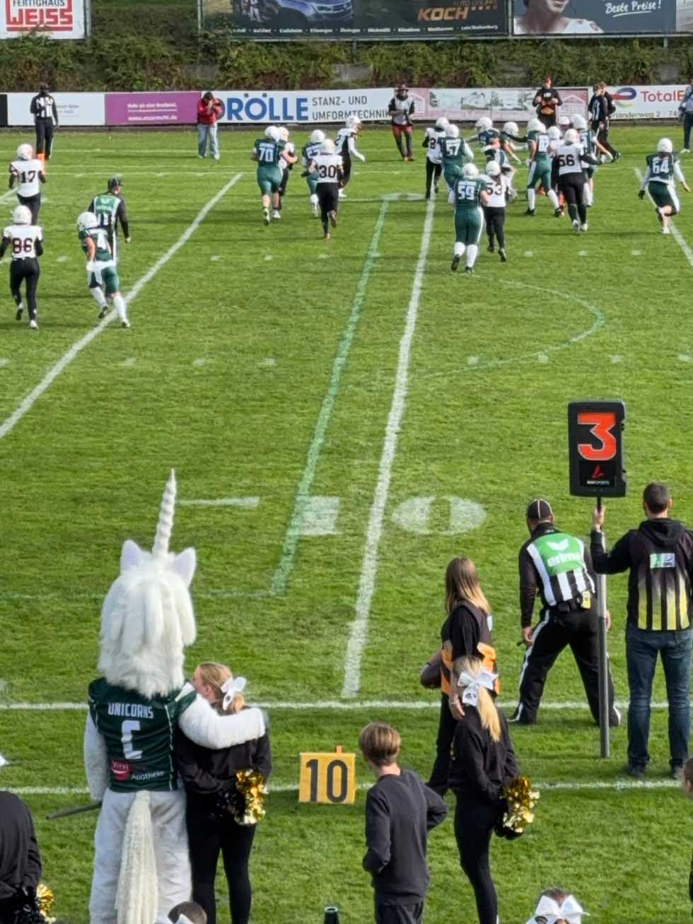 Football-Spiel der Schwäbisch Hall Unicorns